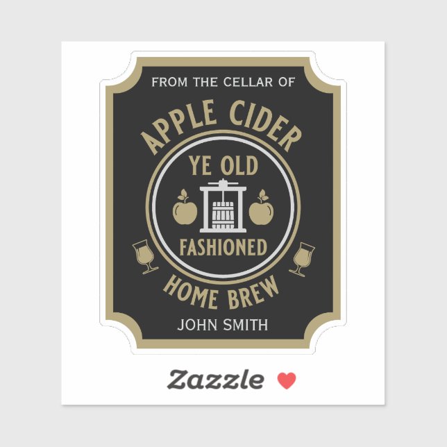 Rustic Apple Cider Personalized Drinks (Sheet)