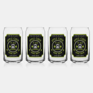 Rustic Apple Cider Personalized Drinks Can Glass