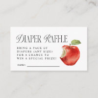 Rustic Apple Diaper Raffle Ticket 