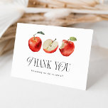 Rustic Apples Bridal Shower Thank You Card<br><div class="desc">Use this rustic and elegant thank you card to thank the guests that attended your bridal or wedding shower. Featuring watercolor illustration of apple fruits.</div>