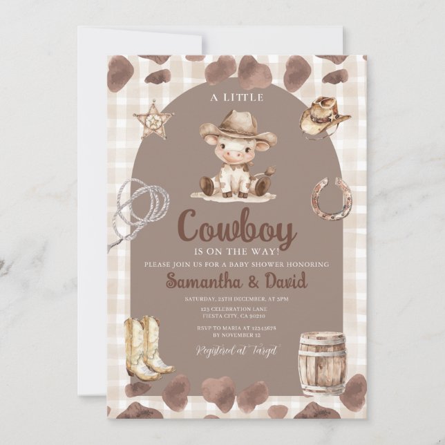 Rustic Arch Country Western Baby Shower  Invitation (Front)