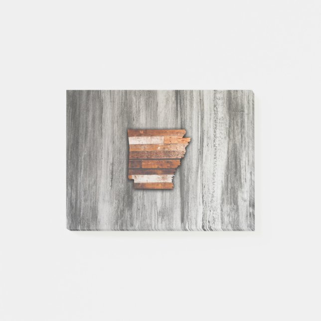 Rustic Arkansas Shape Post-it Notes (Front)