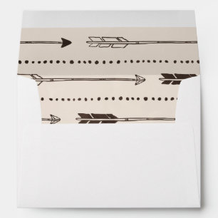 Rustic Arrow Envelopes in Brown & Cream