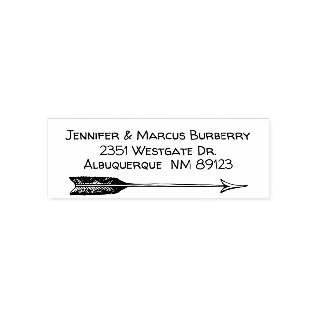Rustic Arrow Return Address Self Inking Stamp (Design)