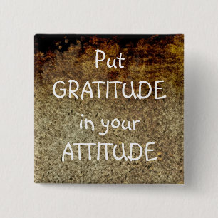 Rustic Art GRATITUDE Positive Affirmation Button