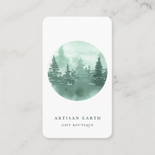 Rustic Artisan Forest Logo Business Card