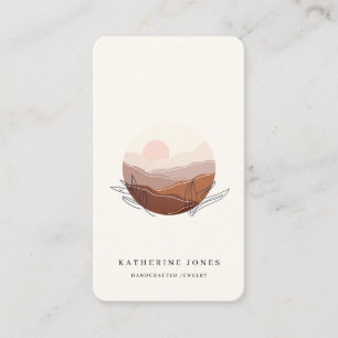 Rustic Artisan Minimalist Boho  Business Card