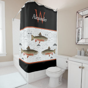 Rustic Aspen Bark Trout Fisherman River Lake House