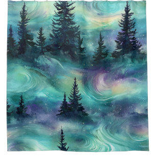 Rustic Aurora Forest Pattern