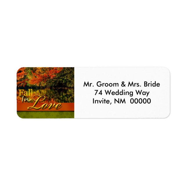 Rustic Automne Mariage Love Adresse de retour (Devant)