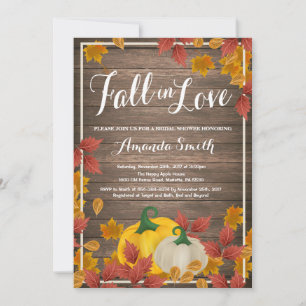 Rustic Automne nuptiale invitation douche