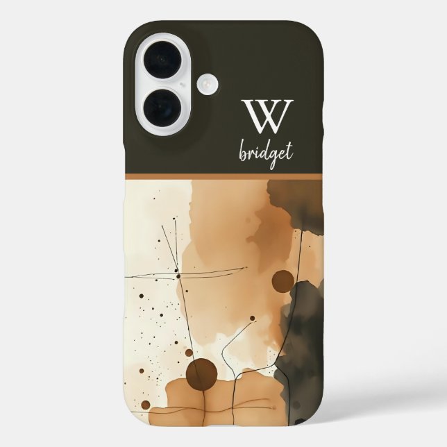 rustic Autumn Boho Warm Earthy abstract Case-Mate iPhone Case (Back)