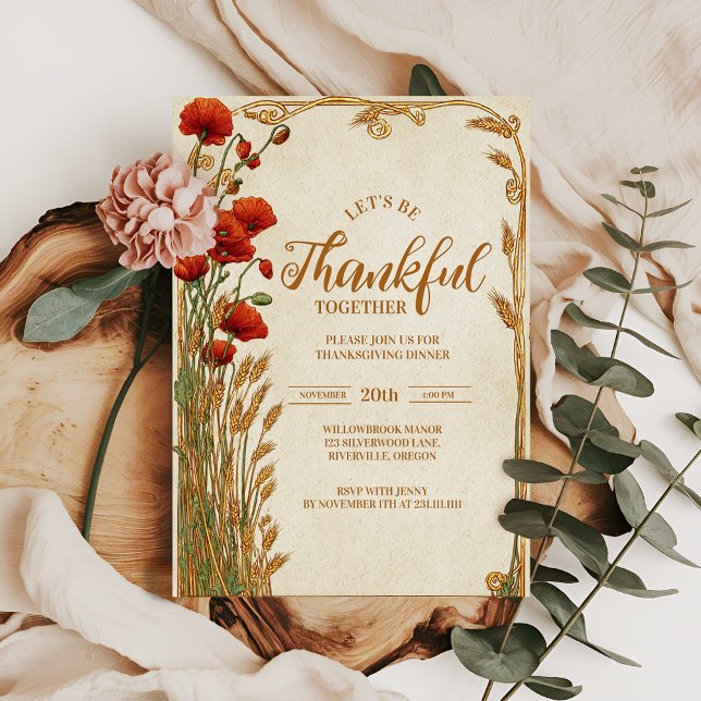 Rustic Autumn Botanical Gathering Invitation (Creator Uploaded)