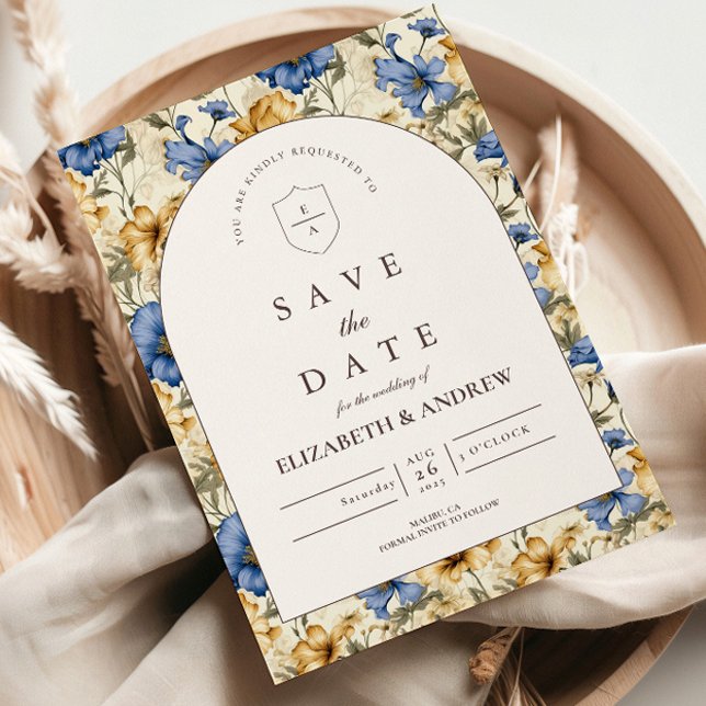 Rustic Autumn Botanical Wedding Save The Date (Creator Uploaded)