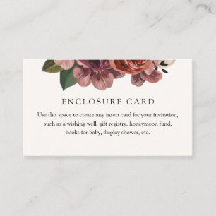 Rustic Autumn Branch Enclosure Card