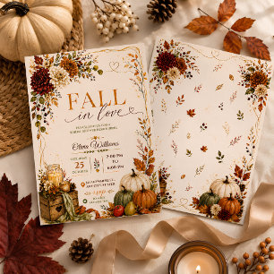 Rustic Autumn Bridal Shower Invitation