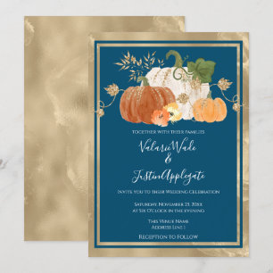 Rustic Autumn Citrouille Faire-part de mariage