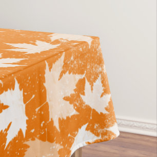 Rustic Autumn Fall Leaves Pattern  Tablecloth