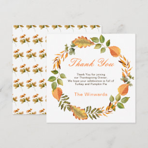 Rustic Autumn Fall Leaves Square Thanksgiving 
