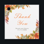 Rustic Autumn Fall Leaves Wedding Thank You Favour Tags<br><div class="desc">Pretty wedding favor tag with autumn fall leaves in orange,  yellow and green. Perfect for an autumn fall wedding. The words can be changed to suit your own details or requirements.</div>
