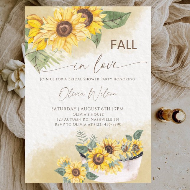 Rustic Autumn Floral Bride to Be Party Invitation (Creator Uploaded)