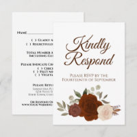 Rustic Autumn Floral Rust Orange Roses Wedding