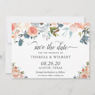 Rustic Autumn Floral Save the Date