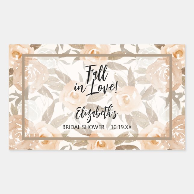 Rustic Autumn Floral Sticker (Front)
