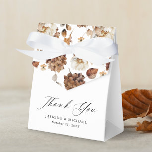Rustic Autumn Floral Wedding Thank You Favor Box