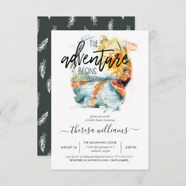 Rustic Autumn Forest | Bridal Shower Invitation (Front/Back)