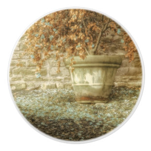 Rustic Autumn Garden Ceramic Knob