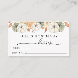 Rustic Autumn Guess How Many Kisses Enclosure Card