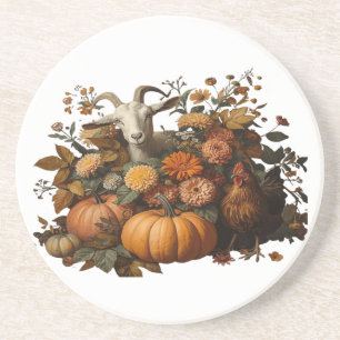 Rustic Autumn Harvest Coaster