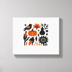 Rustic Autumn Harvest Folk Classic T-Shirt Canvas Print