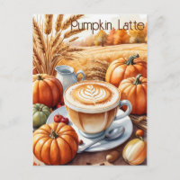 Rustic Autumn Harvest Pumpkin Spice Latte 