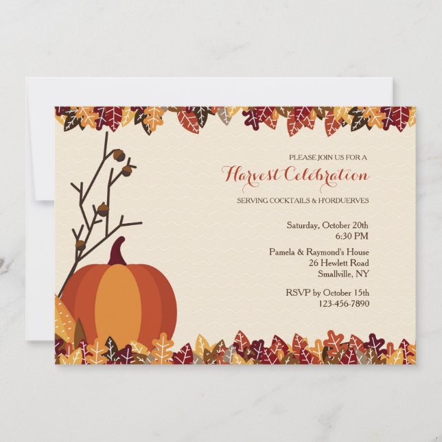 Rustic Autumn Invitation (Front)