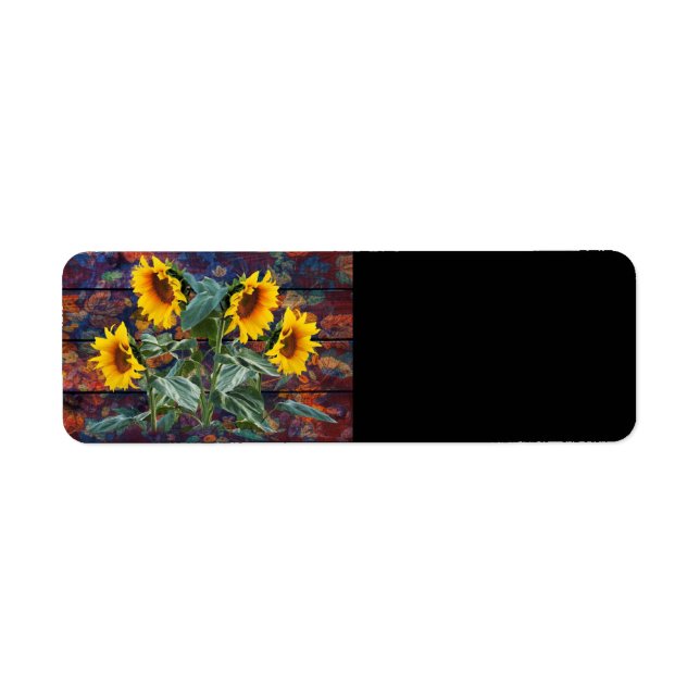 Rustic Autumn Leaves and Sunflowers (Front)