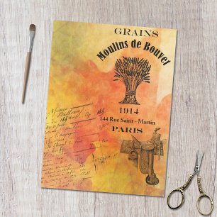 Rustic Autumn Leaves Harvest Time decoupage Tissue Paper