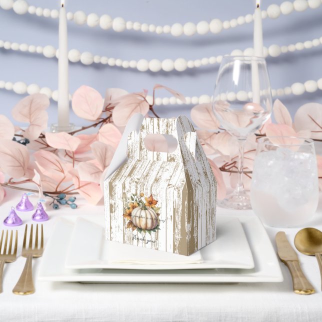 Rustic Autumn Leaves Little Pumpkin Baby Shower  Favor Box (Wedding)