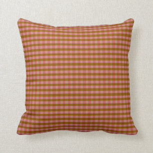 Rustic Autumn Plaid Geometric Pattern   Throw Pillow