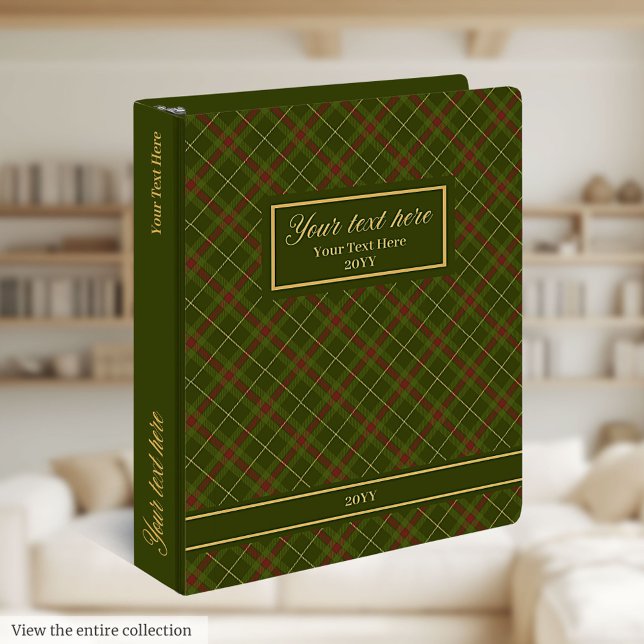 Rustic Autumn Plaid Memory Binder Personalized Gif (Rustic Autumn Plaid Memory Binder Personalized Gift)