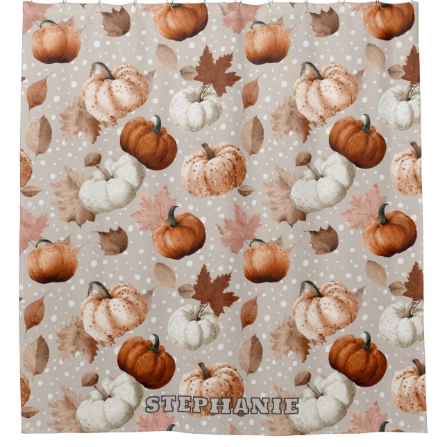 Rustic Autumn Pumpkins & Fall Leaves (2) (Front)