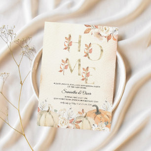 Rustic Autumn Pumpkins & Flowers  Save The Date