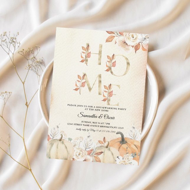 Rustic Autumn Pumpkins & Flowers  Save The Date (Creator Uploaded)