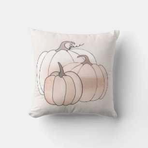 Rustic Autumn Pumpkins Throw Pillow