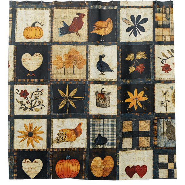 Rustic Autumn Quilt Pattern | Farmhouse Patchwork (Front)