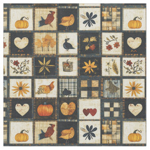 Rustic Autumn Quilt Pattern   Farmhouse Patchwork Fabric
