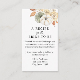 Rustic Autumn Request Enclosure Card