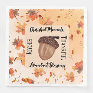 Rustic Autumn Season Themed Baby Shower Party Napkin