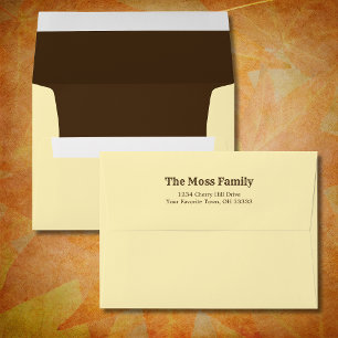 Rustic Autumn Seasonal Return Address Envelope